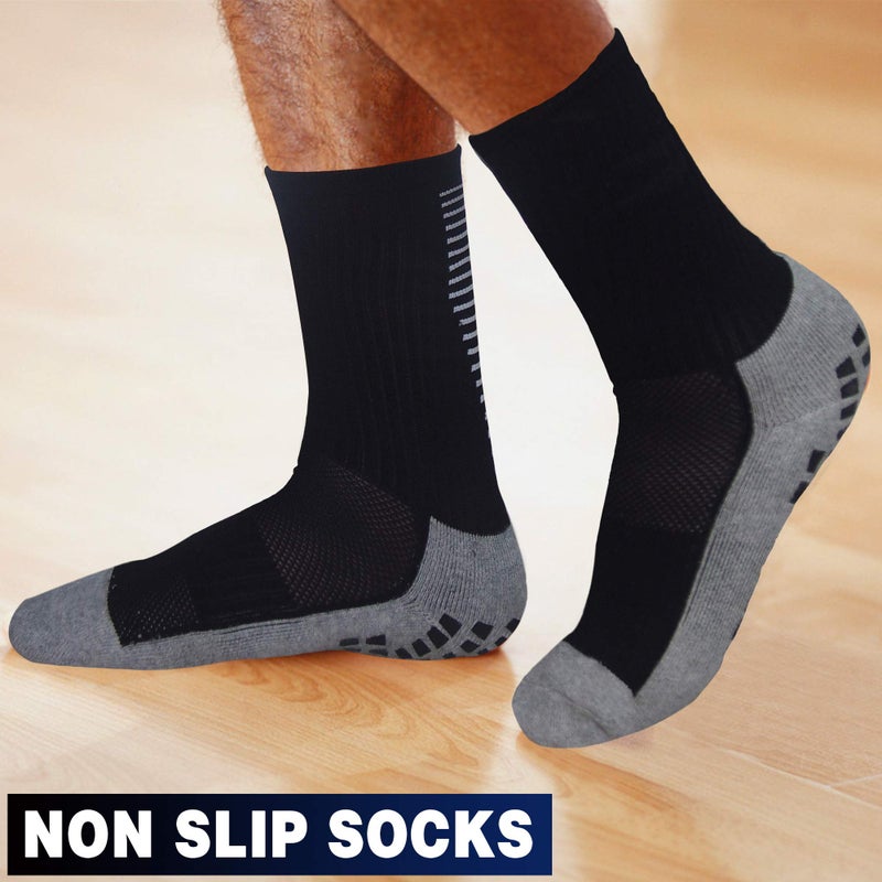 JHM Grip Non Slip Anti Slip Non Skid Slipper Sport Athletic Socks for Men and Women for US shoe sizes 6-12 - Image 2